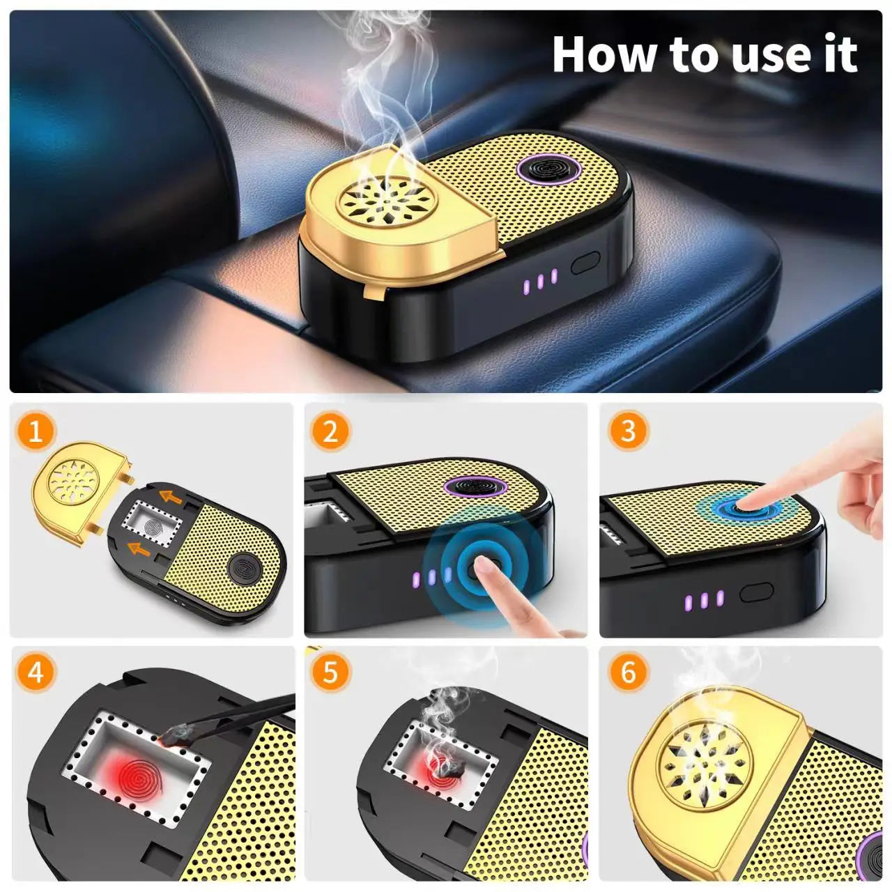 مبخرة العود الكهربائية الجديدة بخور عربي USB بخور رائحة الناشر مبخرة العود