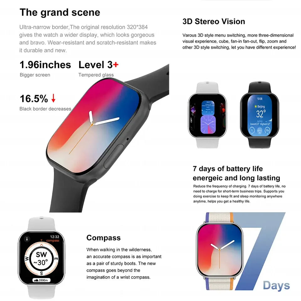 New 2025 Original For Apple Watch 10 GPS Smart Watch Men Body Temperature Bluetooth Call NFC Sports Women SmartWatch for Apple