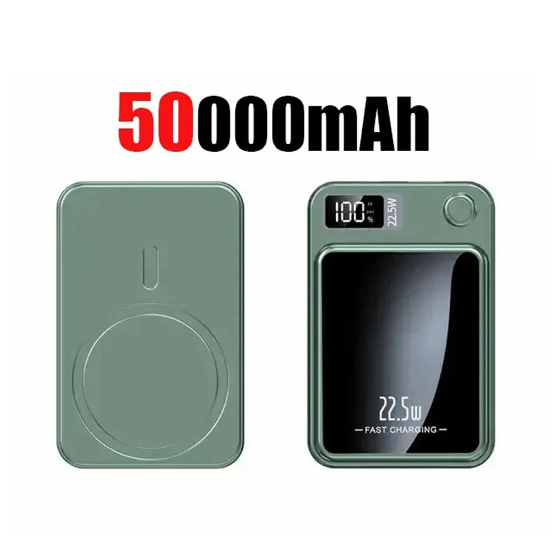 New 100000mah Capacity Power Bank Magnetic Wireless 22.5w Ultra Super Fast Charging Powerbank For Iphone Samsung Huawei Xiaomi