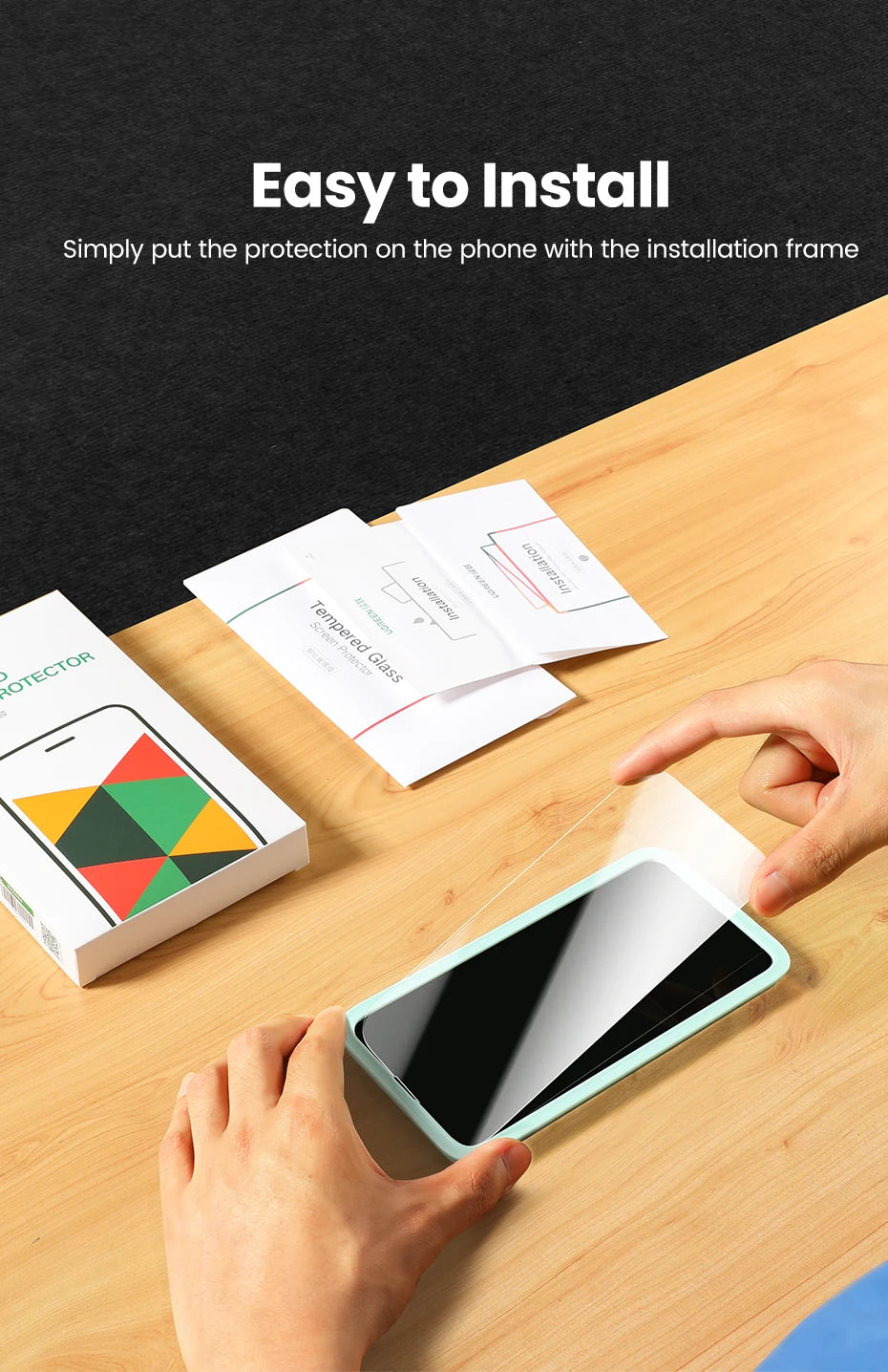 UGREEN 2PCS Screen Protector For iPhone 16 15 14 13 12 11 Pro Max Tempered Glass For iPhone 16 Plus Screen Protectors 15pro Film