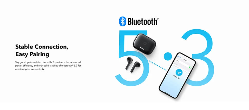 Soundcore K20i by Anker Semi-in-Ear Earbuds Earphone Bluetooth 36H Wireless Bluetooth Headphones Wireless Bluetooth Earphones