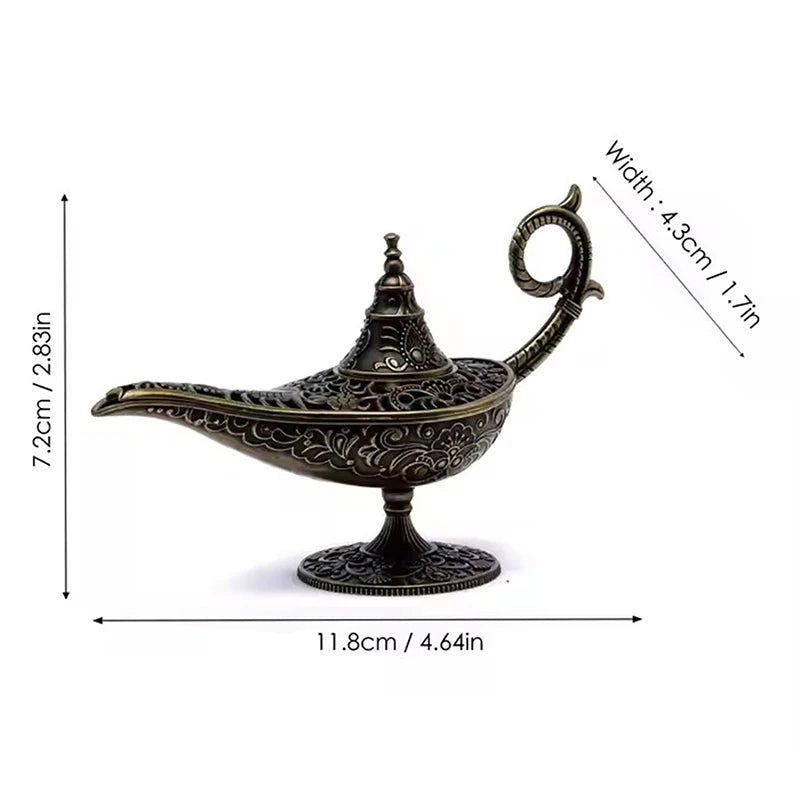 Antique Style Lamp Metal Incense Burner Scented Unscented Candle Holder Home Decor Gift Arabic Incense Burner Lotus Oud