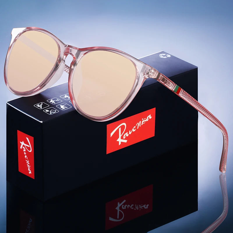 Trendy Polarized Sunglasses For Women Brand Design Frame Fashion Sunglasses Pink UV400