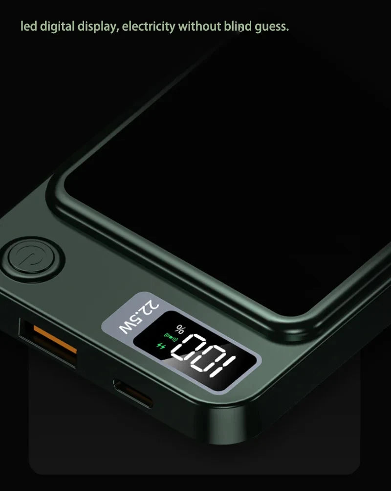 New 100000mah Capacity Power Bank Magnetic Wireless 22.5w Ultra Super Fast Charging Powerbank For Iphone Samsung Huawei Xiaomi