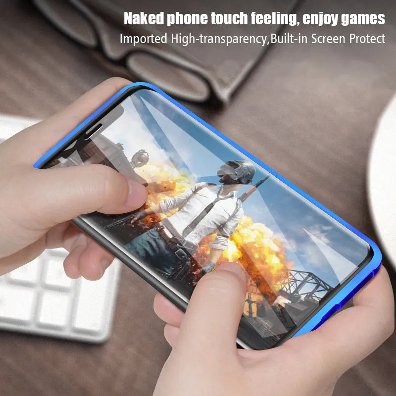 Anti-spy Double Side Glass Magnetic Case For Samsung Galaxy S22 S21 Ultra S20 FE S10 S9 S8 Plus Note 20 10 9 Plus Privacy Cover