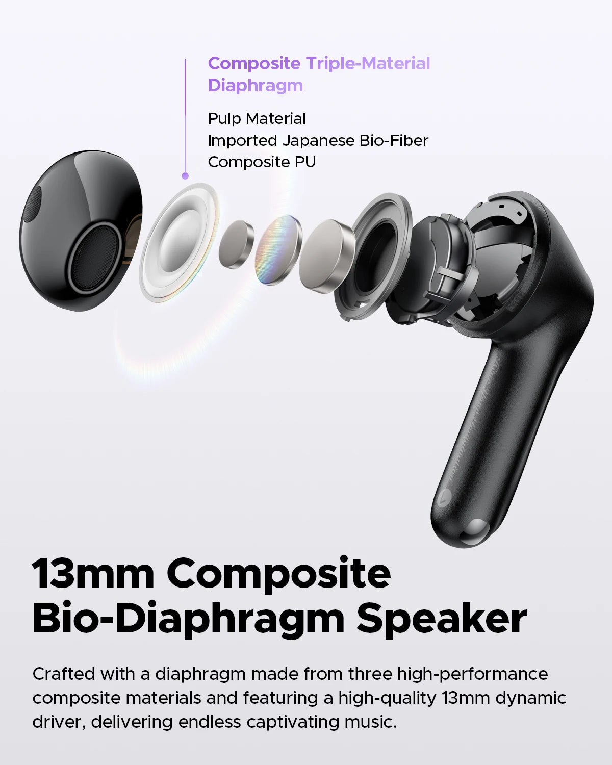 SoundPEATS Air5 ANC Bluetooth 5.4 Wireless Earbuds with Hi-Res Audio,aptX lossless,CVC V8.0,6MIC AI call noise reduction,IPX5