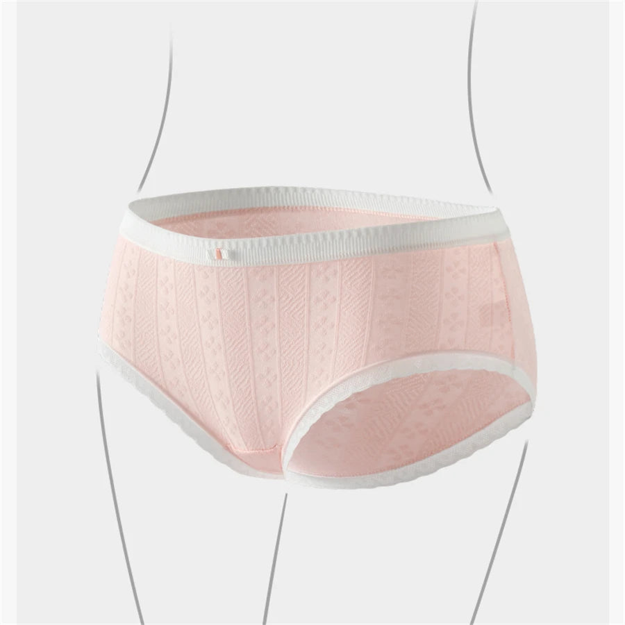 3PCS/Set Cotton Panties Women Antibacterial Crotch 2024 New Mid Waist Underwear Girls Breathable Triangle Shorts Lingerie Briefs