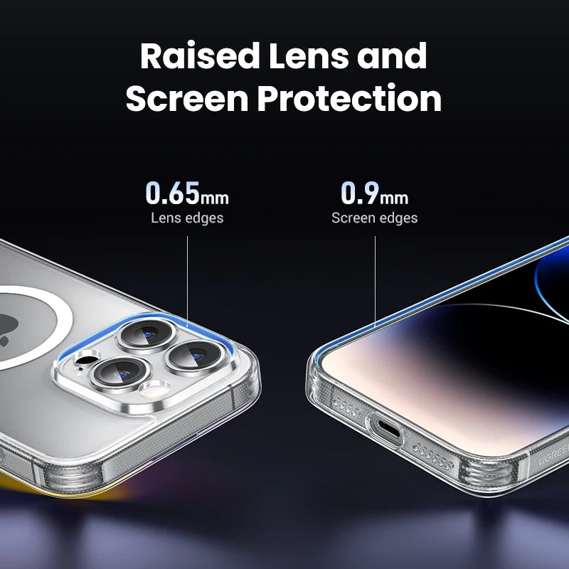 UGREEN for iPhone 14 13 12 Pro Max Magnetic Case Shockproof Cover for iPhone 15 Pro Max 15 Plus 15pro Magnet TPU PC Case