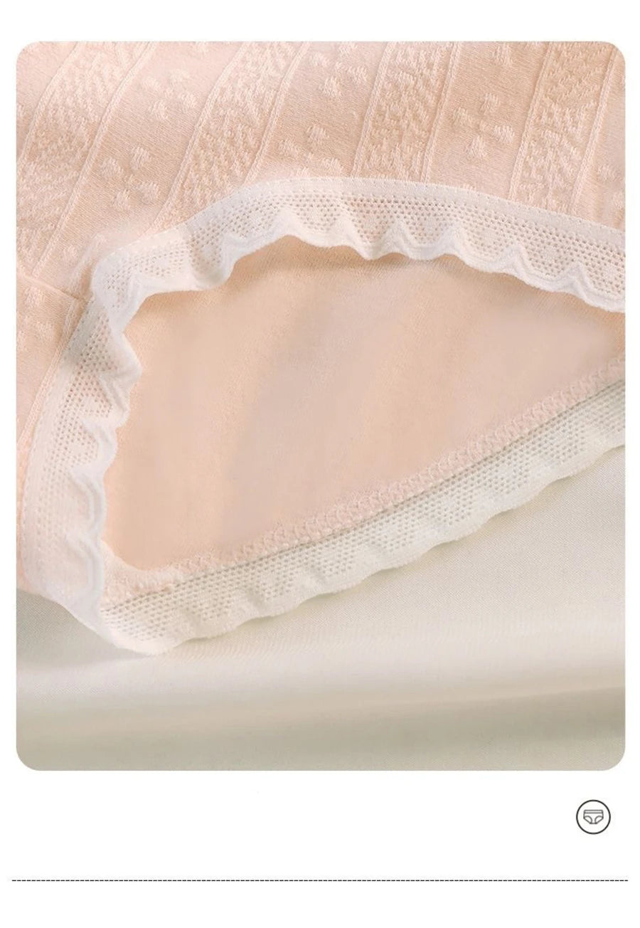 3PCS/Set Cotton Panties Women Antibacterial Crotch 2024 New Mid Waist Underwear Girls Breathable Triangle Shorts Lingerie Briefs