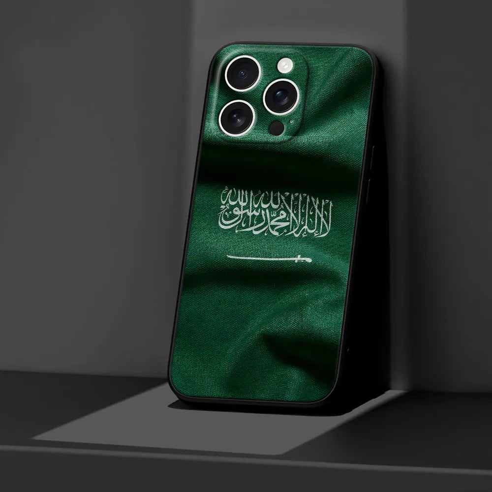 Kingdom Of Saudi Arabia Flag Case for Apple iPhone 16e 11 13 15 14 Plus 16 Pro Max X XS XSMax TPU Black Phone Cover Bumper