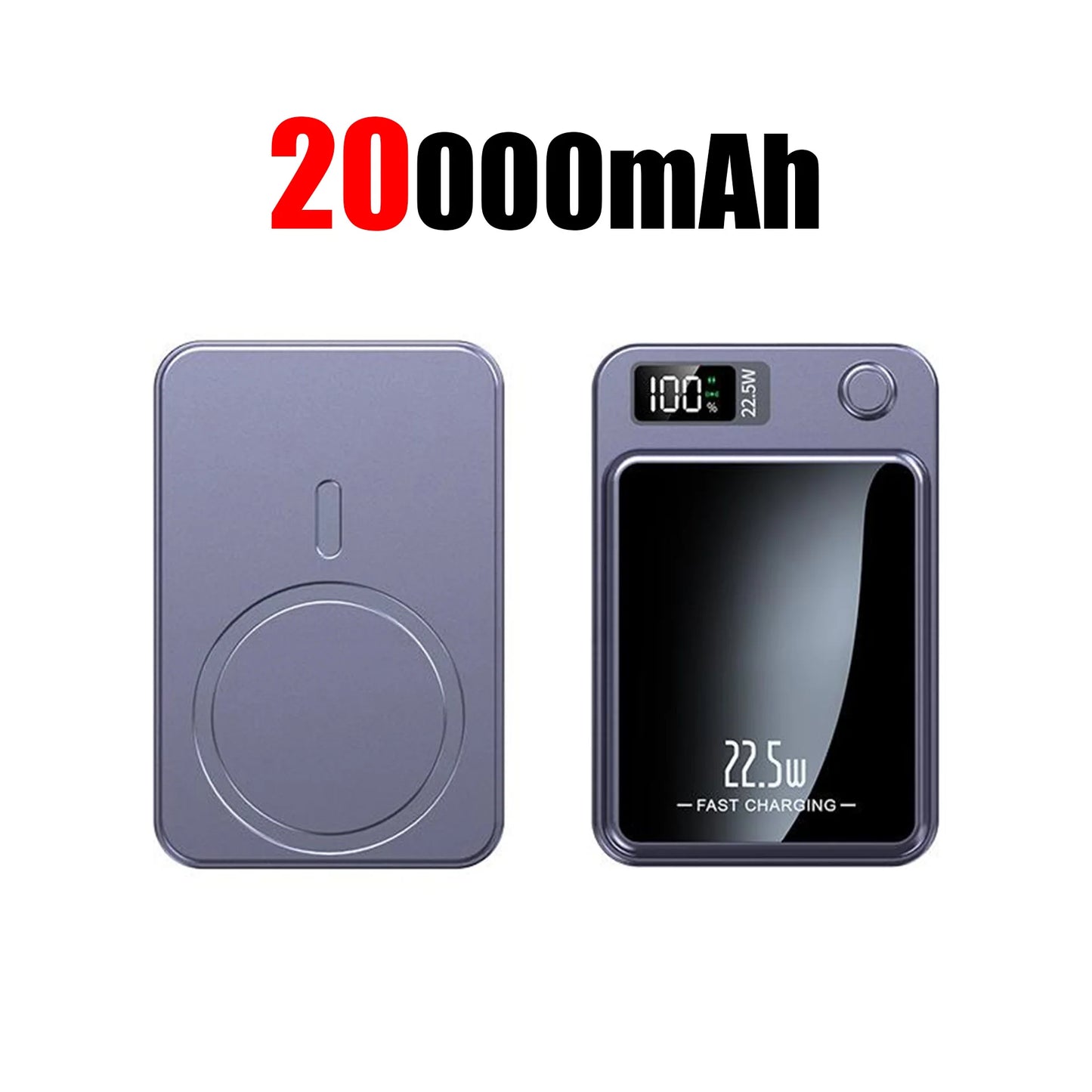 New 100000mah Capacity Power Bank Magnetic Wireless 22.5w Ultra Super Fast Charging Powerbank For Iphone Samsung Huawei Xiaomi