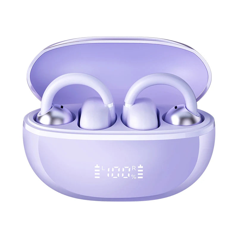 HAYLOU AirFree Ear Clip Earphones Bluetooth 5.4 Wireless Earbuds Dual-mic AI Noise Reduction Sports Headphones Smart LED Display