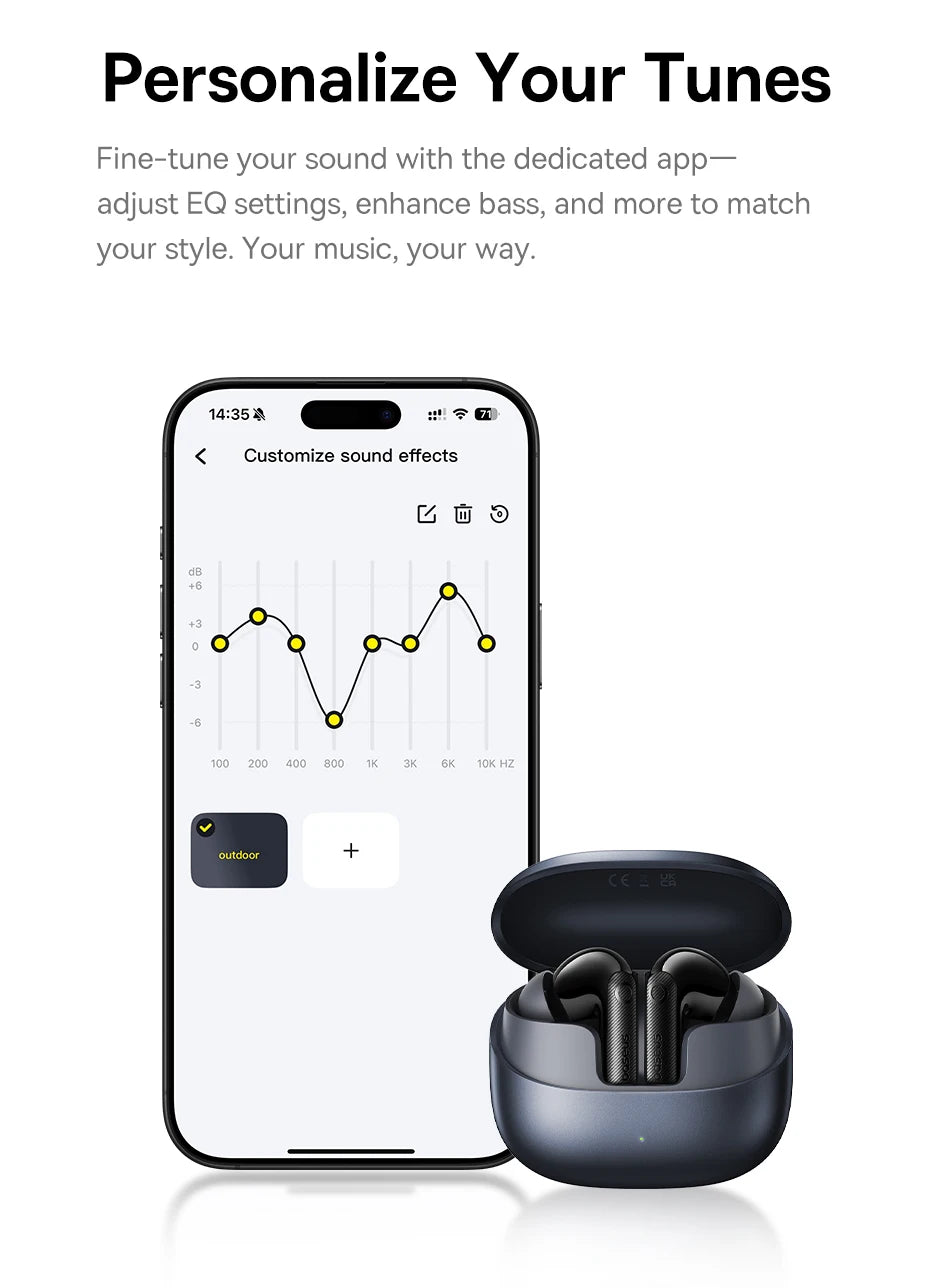 Baseus EP10 Pro ANC Earbuds Wireless Bluetooth 6.0 Earphones 50dB Realtime Adaptive Headphones 6 Mic Hi-Res LDAC IP55 Ear buds