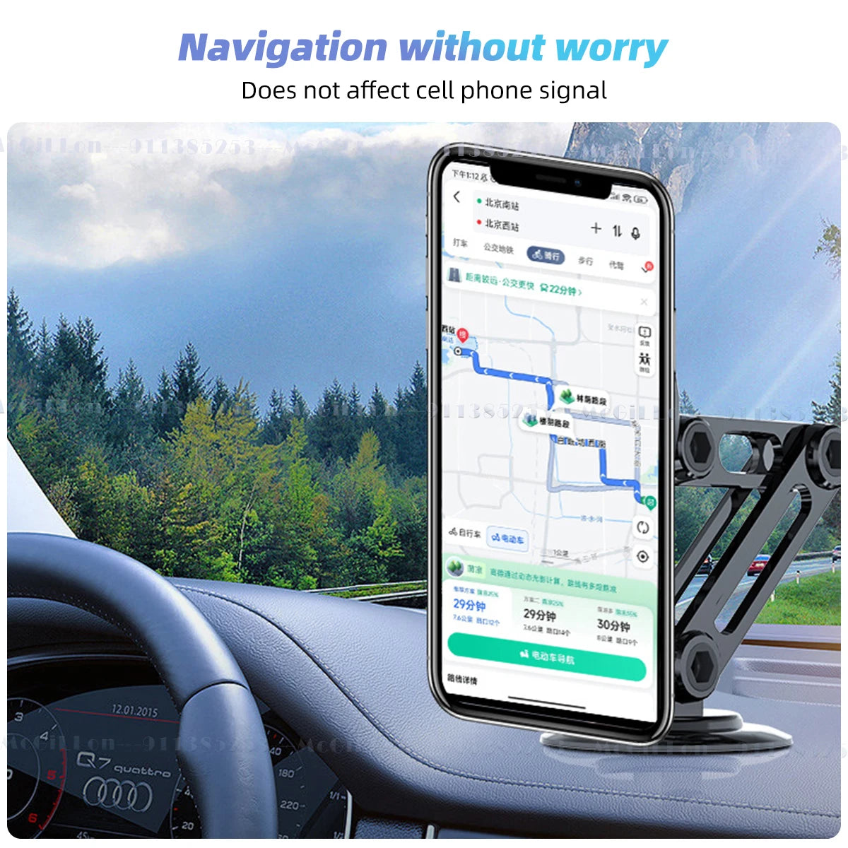 McGiLLon Magsafe 720 Rotate Metal Magnetic Car Phone Holder Foldable Phone Stand Air Vent Magnet Mount GPS Support For All phone