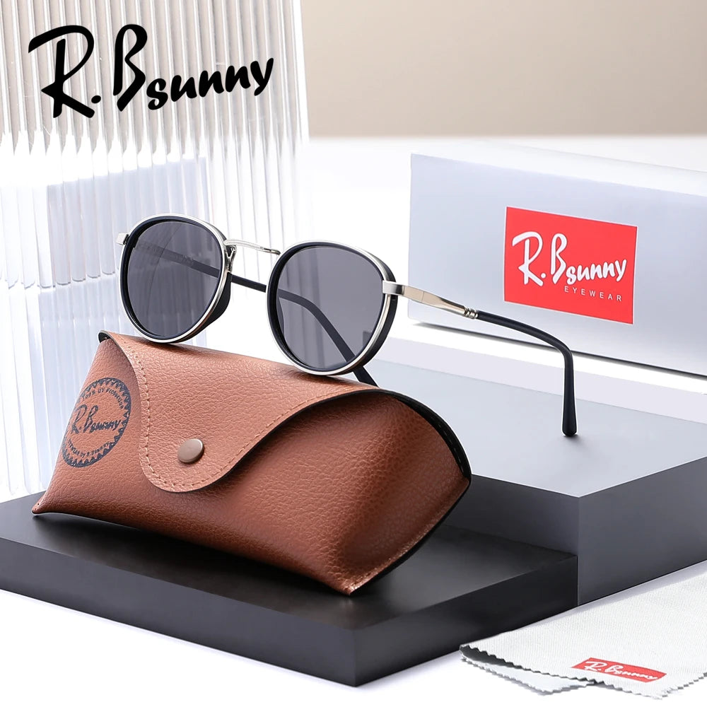 Design Retro Round Frame Sunglasses For Men Polarized UV400 Women Causal Driving Glasses Accessories