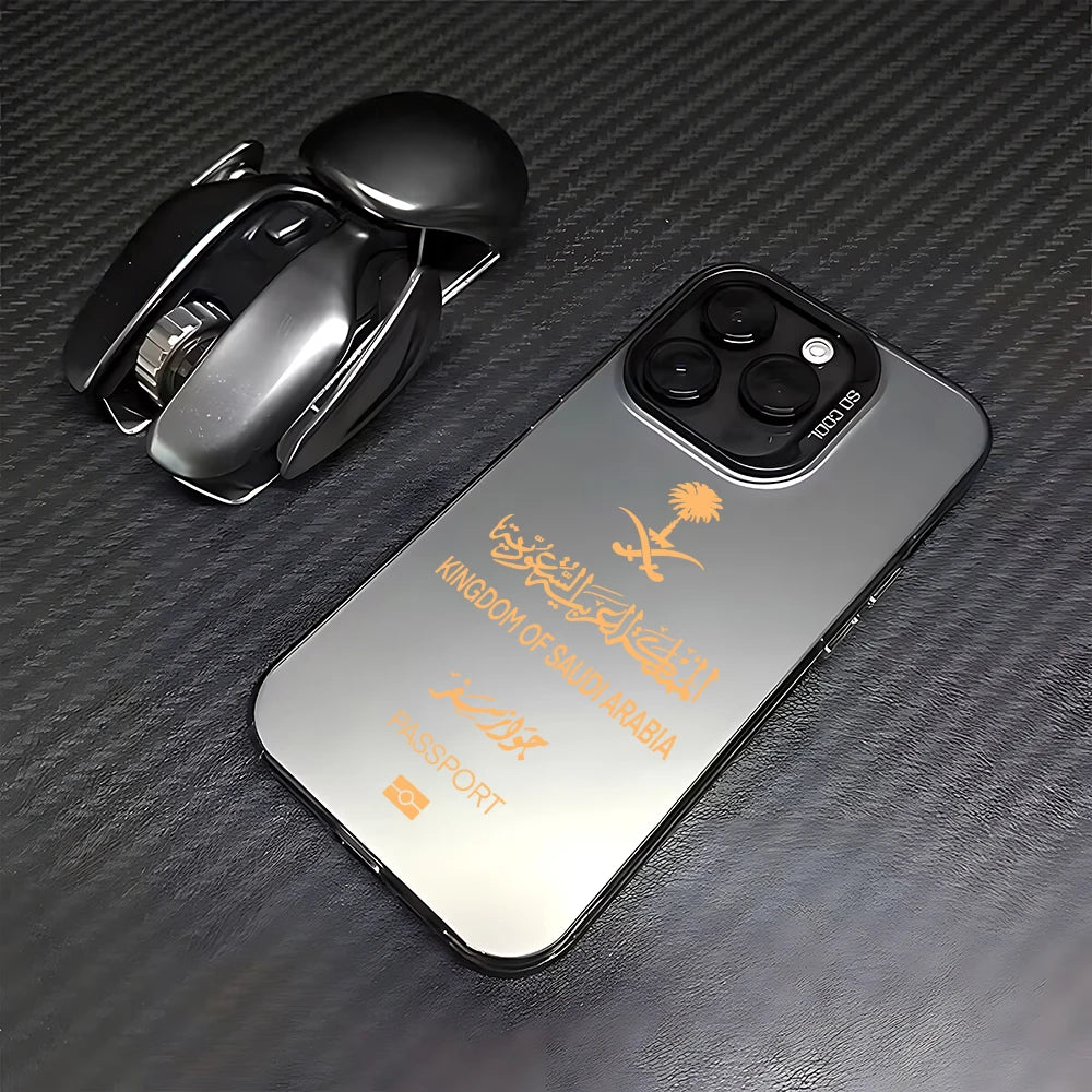 Saudi Arabia Passport Phone Case For iPhone 16 15 14 13 12 11 Pro Max X XR XSMAX 8 7 Plus Candy Matte Shockproof Back Cover