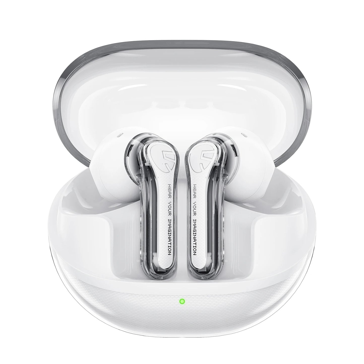 SoundPEATS Clear Pods Bluetooth Wireless Earphones with Dual ENC Mic, 13mm Drivers,Deep Bass, Total 40H Playtime, APP Control