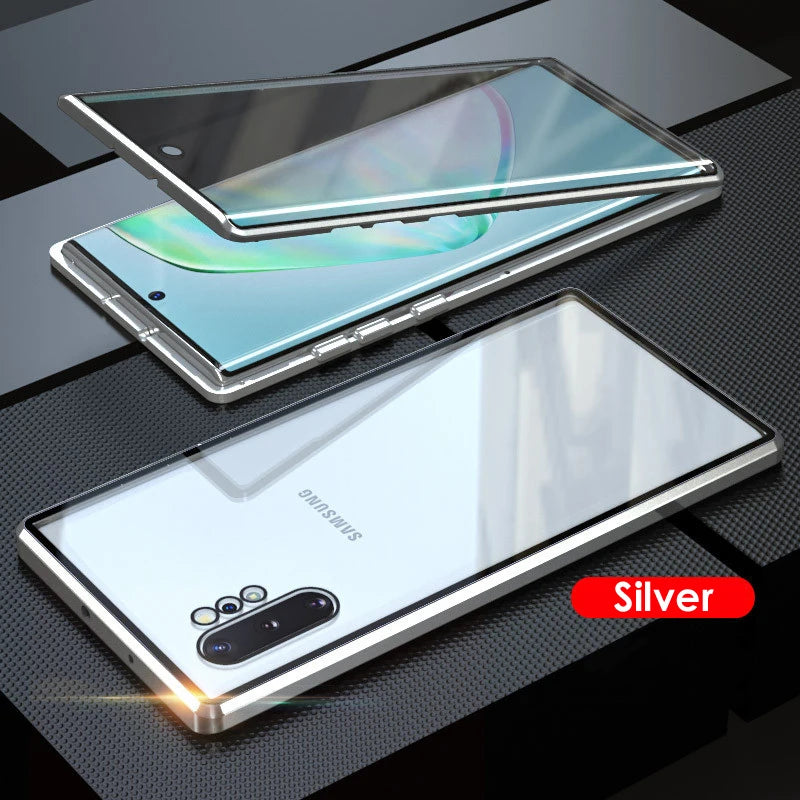 Anti-spy Double Side Glass Magnetic Case For Samsung Galaxy S22 S21 Ultra S20 FE S10 S9 S8 Plus Note 20 10 9 Plus Privacy Cover
