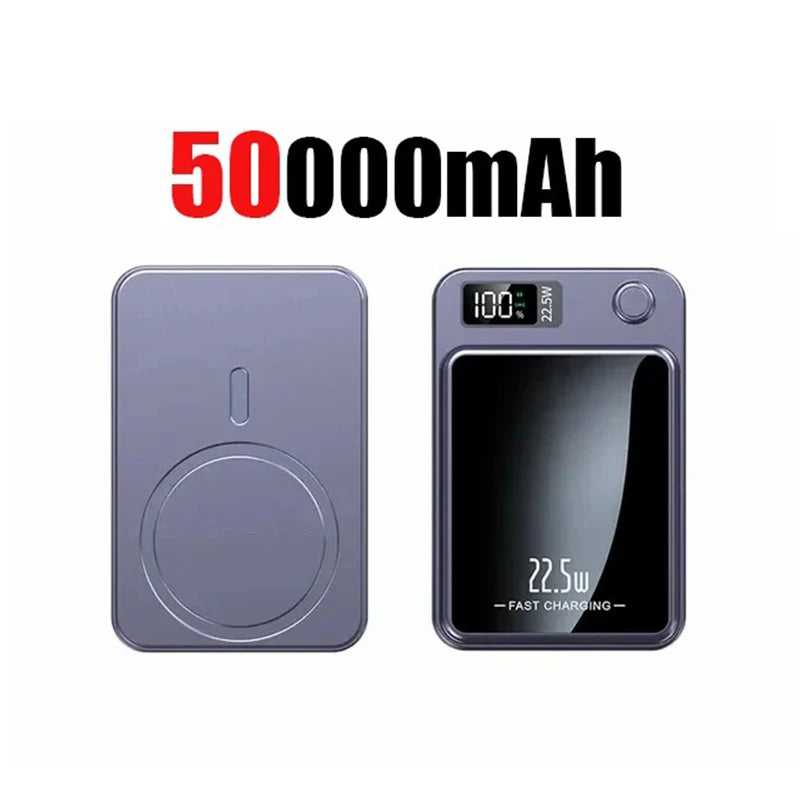 New 100000mah Capacity Power Bank Magnetic Wireless 22.5w Ultra Super Fast Charging Powerbank For Iphone Samsung Huawei Xiaomi