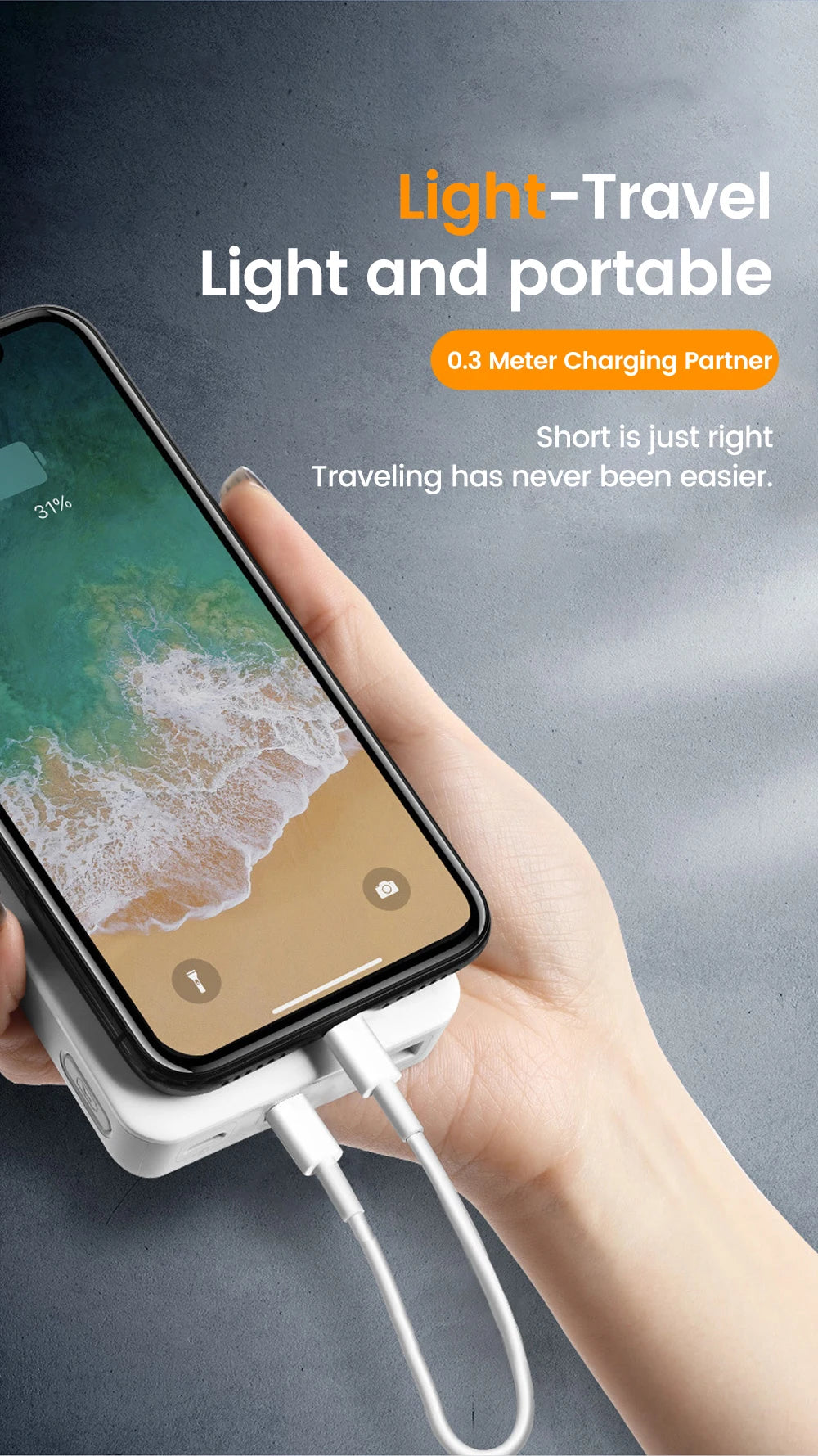 Short 30cm Type C to USB C Cable Fast Charging For Iphone15 Xiaomi Samsung Huawei Power BanK 25cm USB To Type C/USB C Data Cable