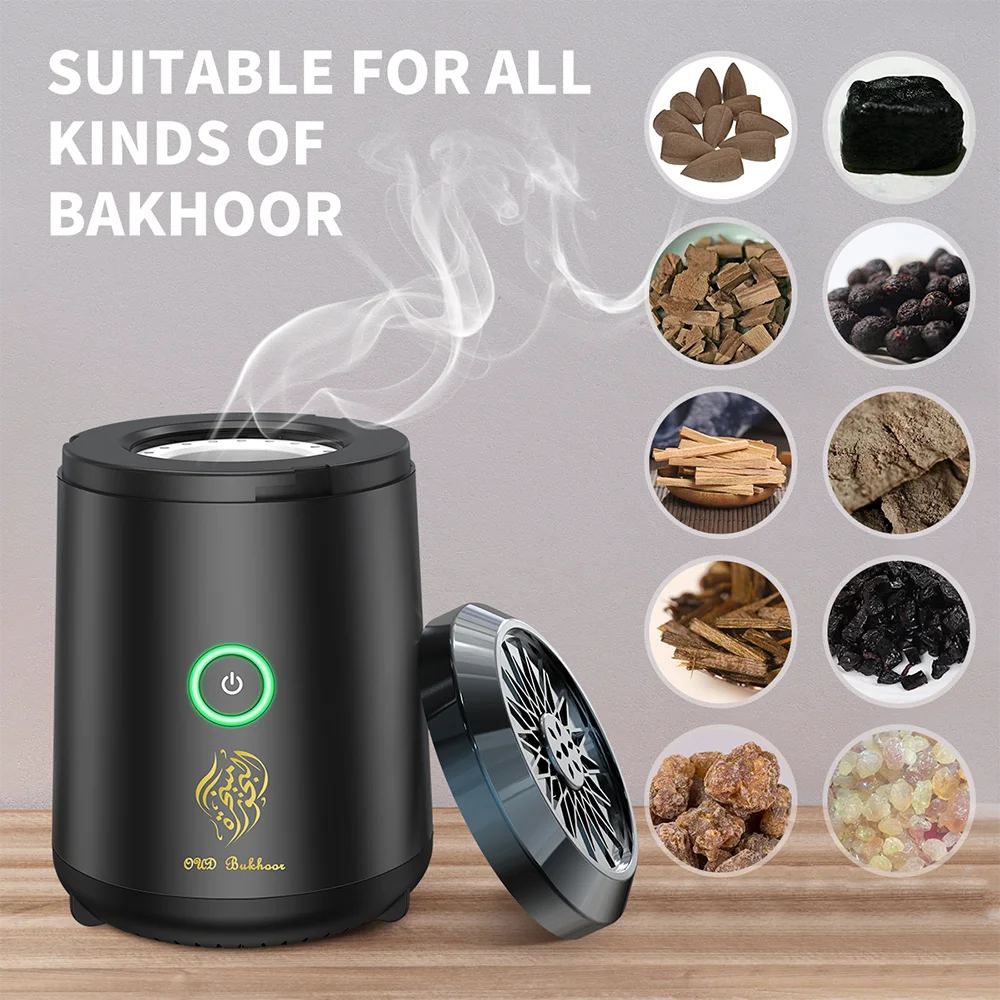 Portable Electric Incense Burner Arabic Bakhoor Aroma Diffuser Arabian Rechargeable Bukhoor Holder