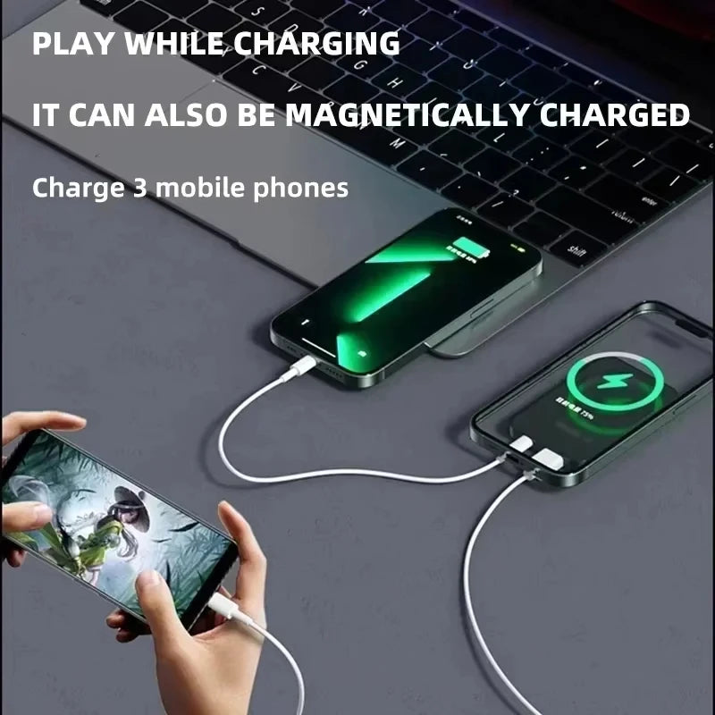 New 100000mah Capacity Power Bank Magnetic Wireless 22.5w Ultra Super Fast Charging Powerbank For Iphone Samsung Huawei Xiaomi