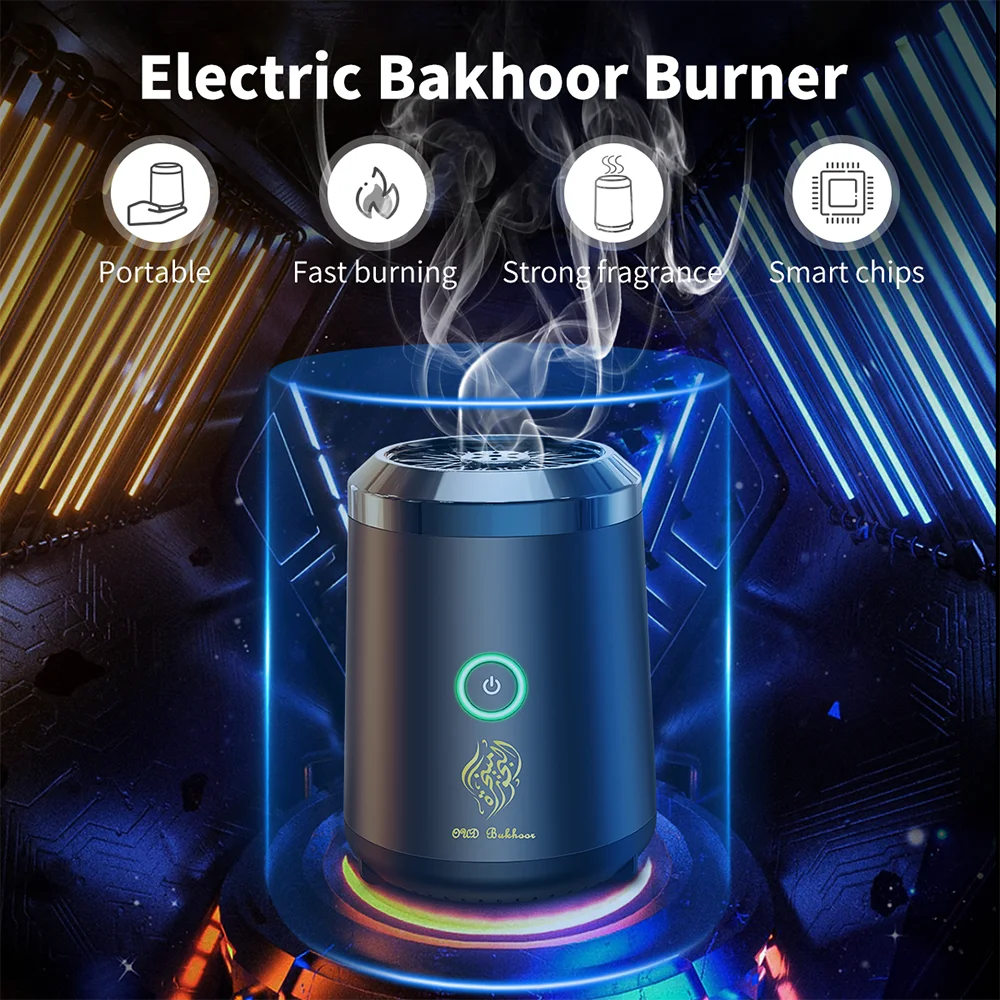 Portable Electric Incense Burner Arabic Bakhoor Aroma Diffuser Arabian Rechargeable Bukhoor Holder