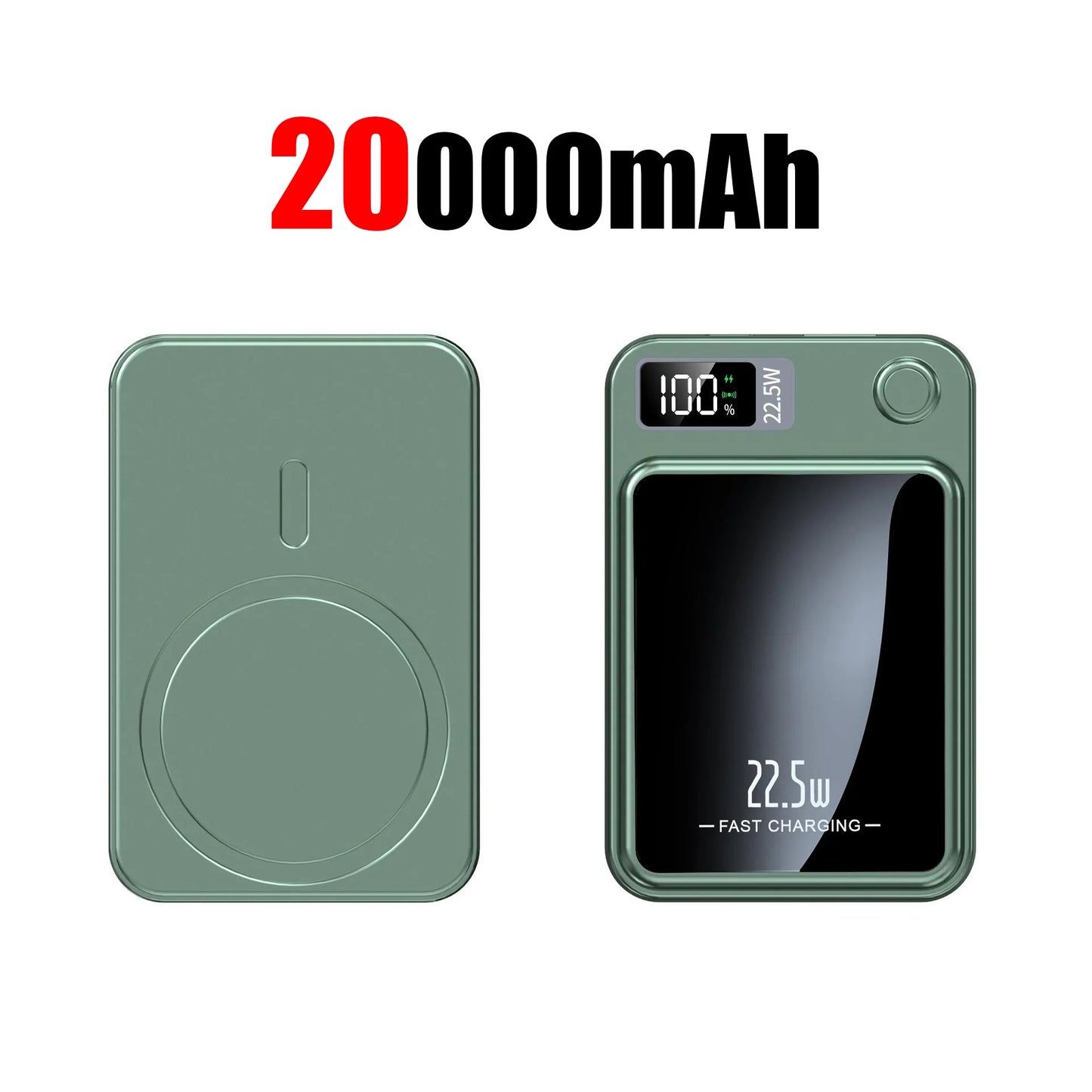New 100000mah Capacity Power Bank Magnetic Wireless 22.5w Ultra Super Fast Charging Powerbank For Iphone Samsung Huawei Xiaomi