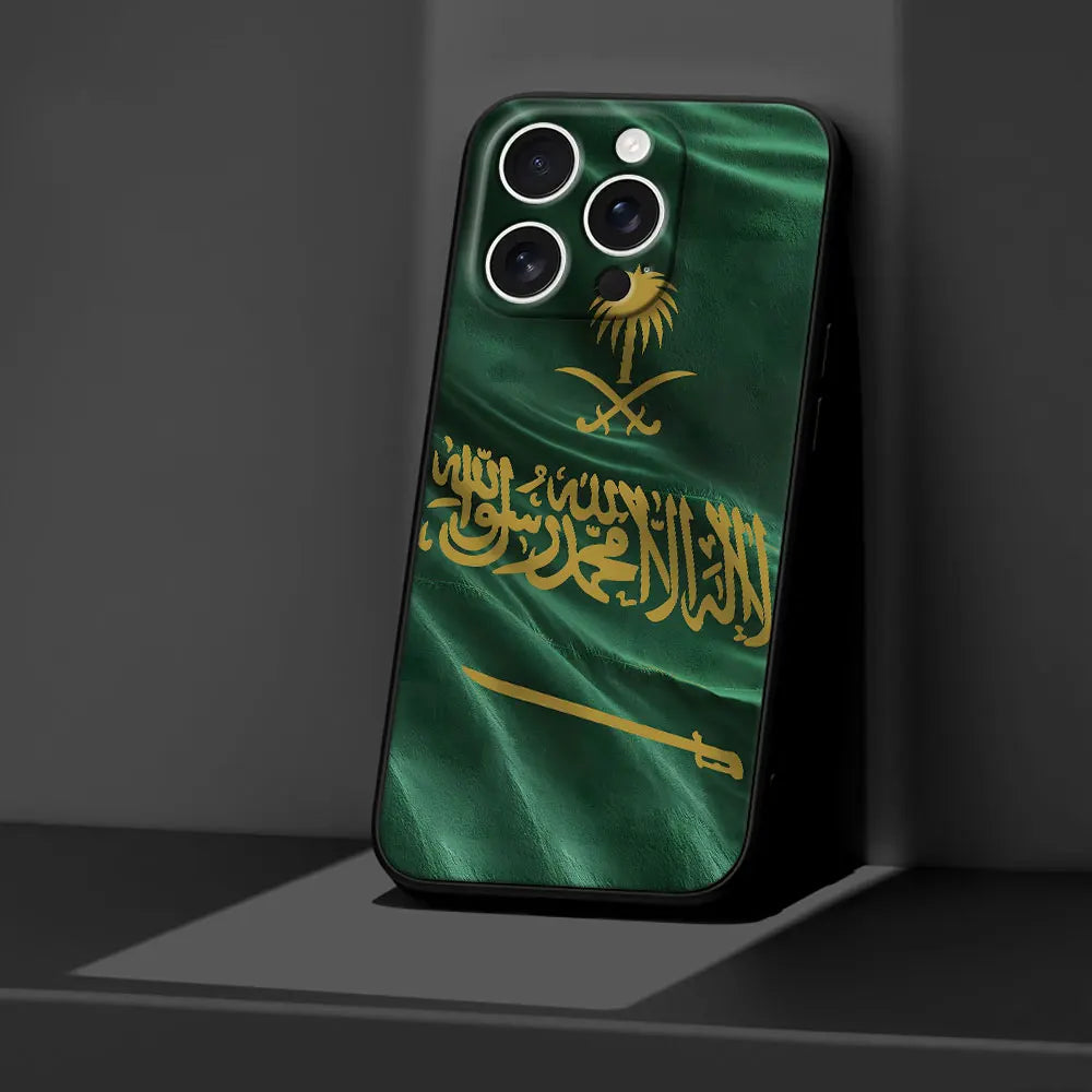 Kingdom Of Saudi Arabia Flag Case for Apple iPhone 16e 11 13 15 14 Plus 16 Pro Max X XS XSMax TPU Black Phone Cover Bumper