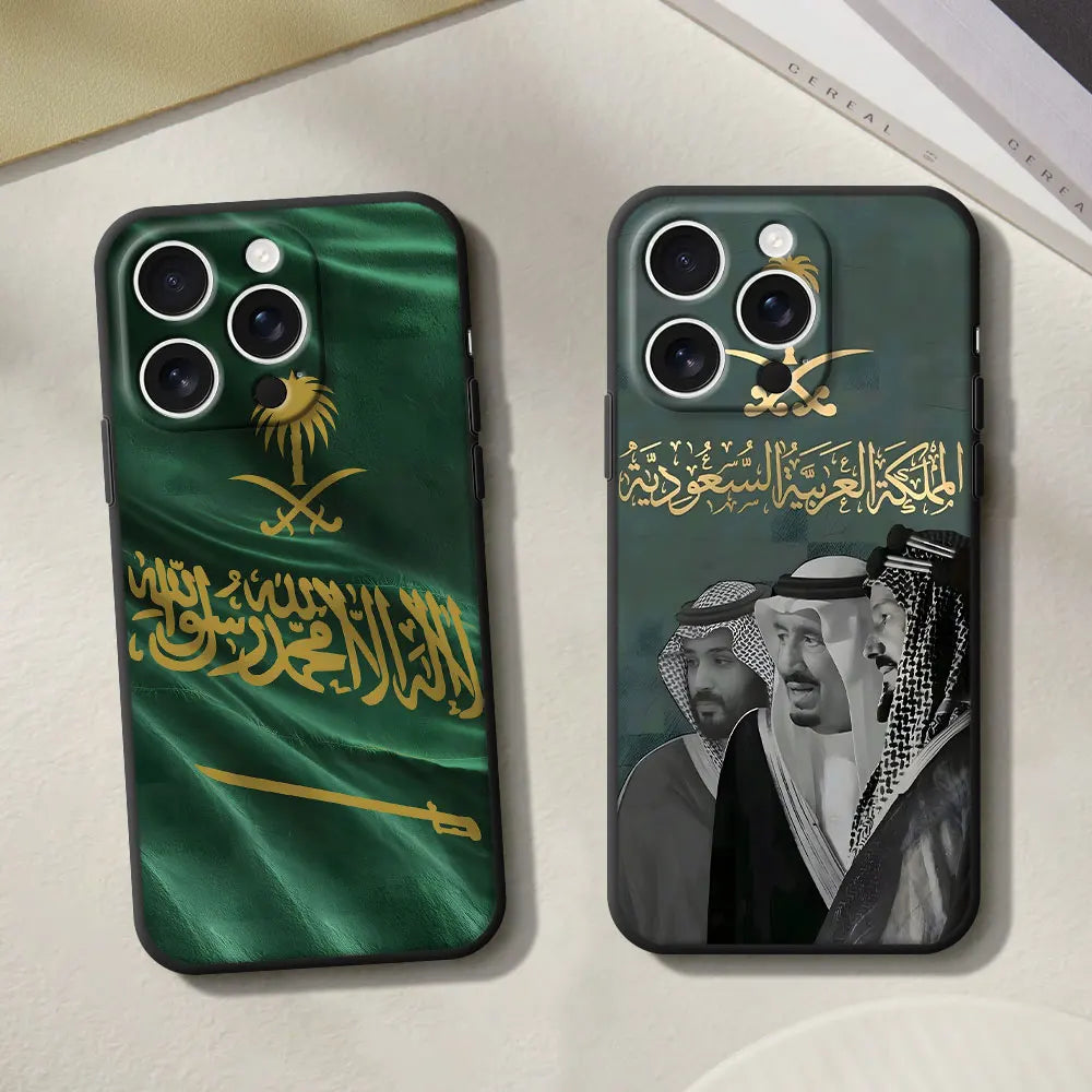 Kingdom Of Saudi Arabia Flag Case for Apple iPhone 16e 11 13 15 14 Plus 16 Pro Max X XS XSMax TPU Black Phone Cover Bumper