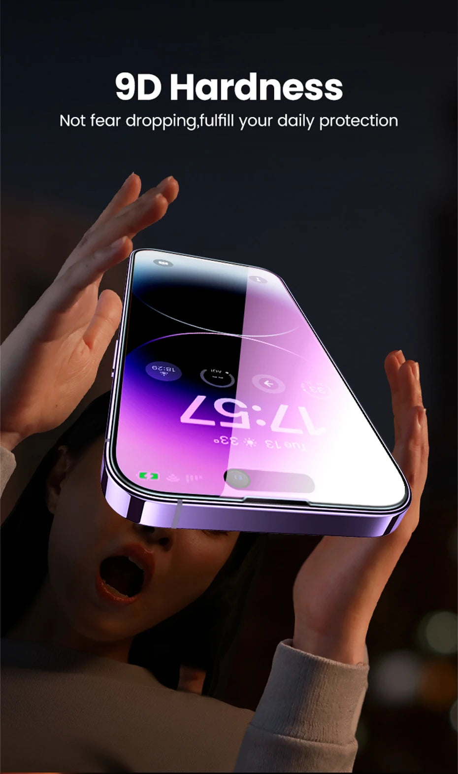 UGREEN 2PCS Screen Protector For iPhone 16 15 14 13 12 11 Pro Max Tempered Glass For iPhone 16 Plus Screen Protectors 15pro Film
