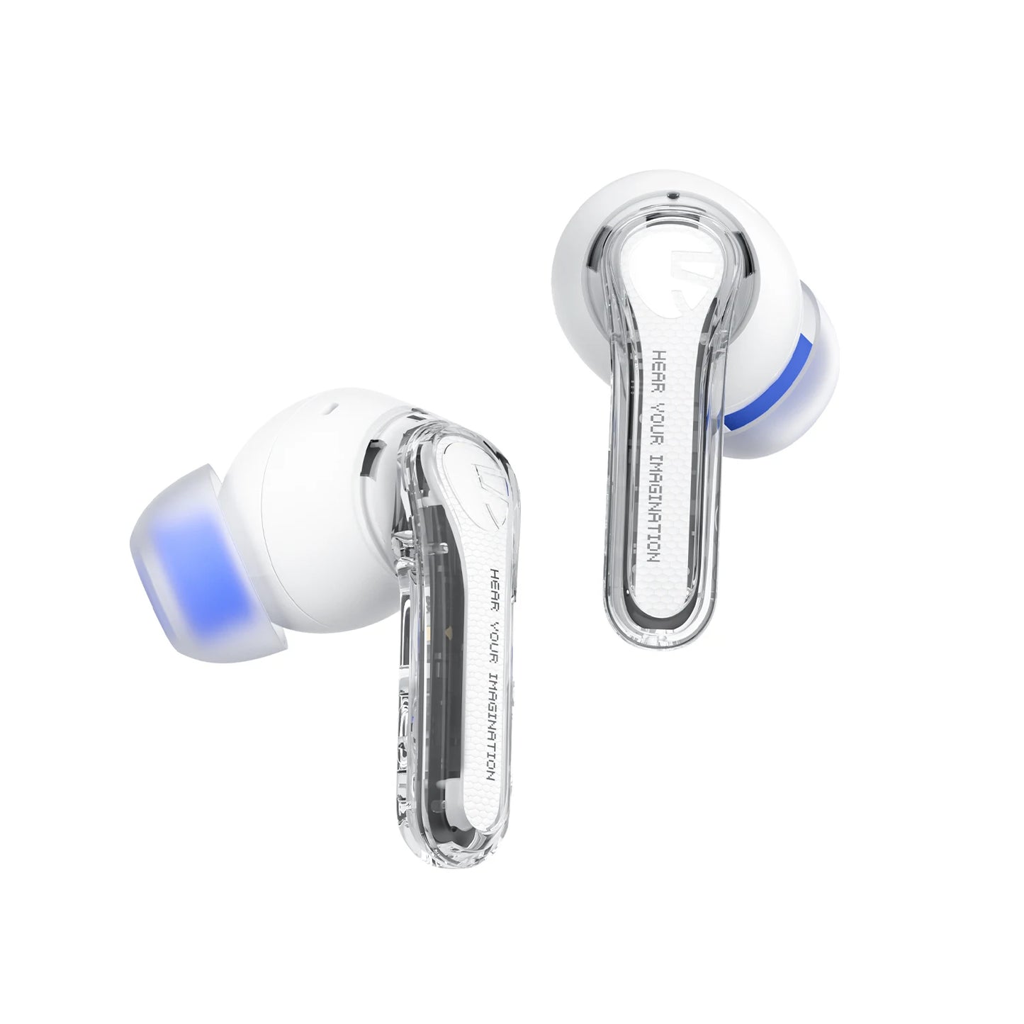 SoundPEATS Clear Transparent Series Bluetooth 5.3 True Wireless Earbuds with Dual ENC Mic, Gaming Mode, App Support, 40H