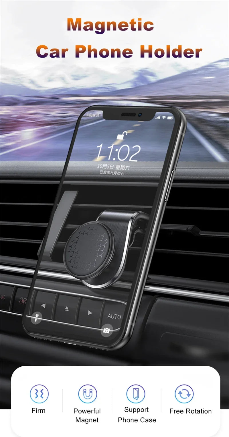 Car Magnetic Phone Holder Stand Air Vent Magnet Car Mount GPS Smartphone Mobile Support In Car Bracket for iPhone Xiaomi Samsun