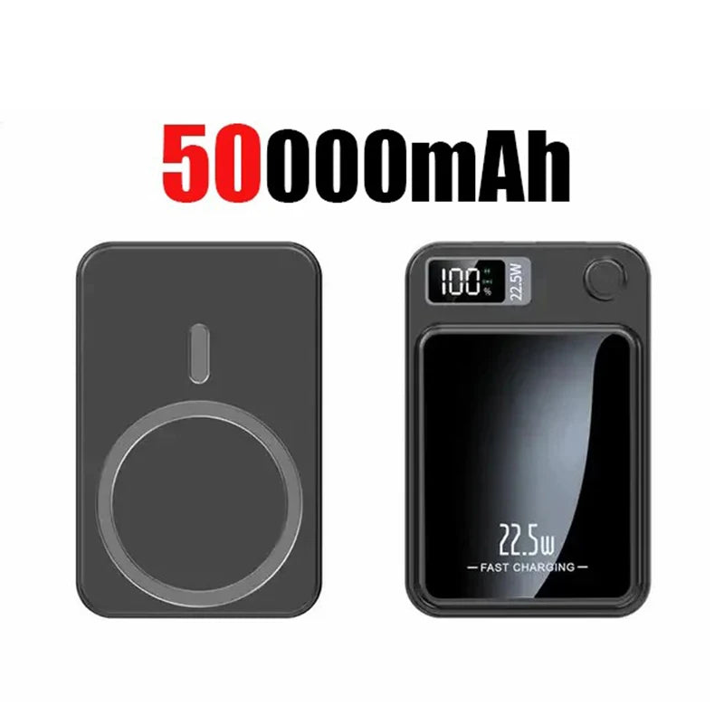 New 100000mah Capacity Power Bank Magnetic Wireless 22.5w Ultra Super Fast Charging Powerbank For Iphone Samsung Huawei Xiaomi