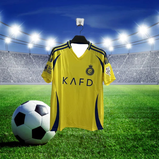 2425 Al Nassr Home Fan Edition football jersey 3D printed breathable and comfortable short-sleeved shirt