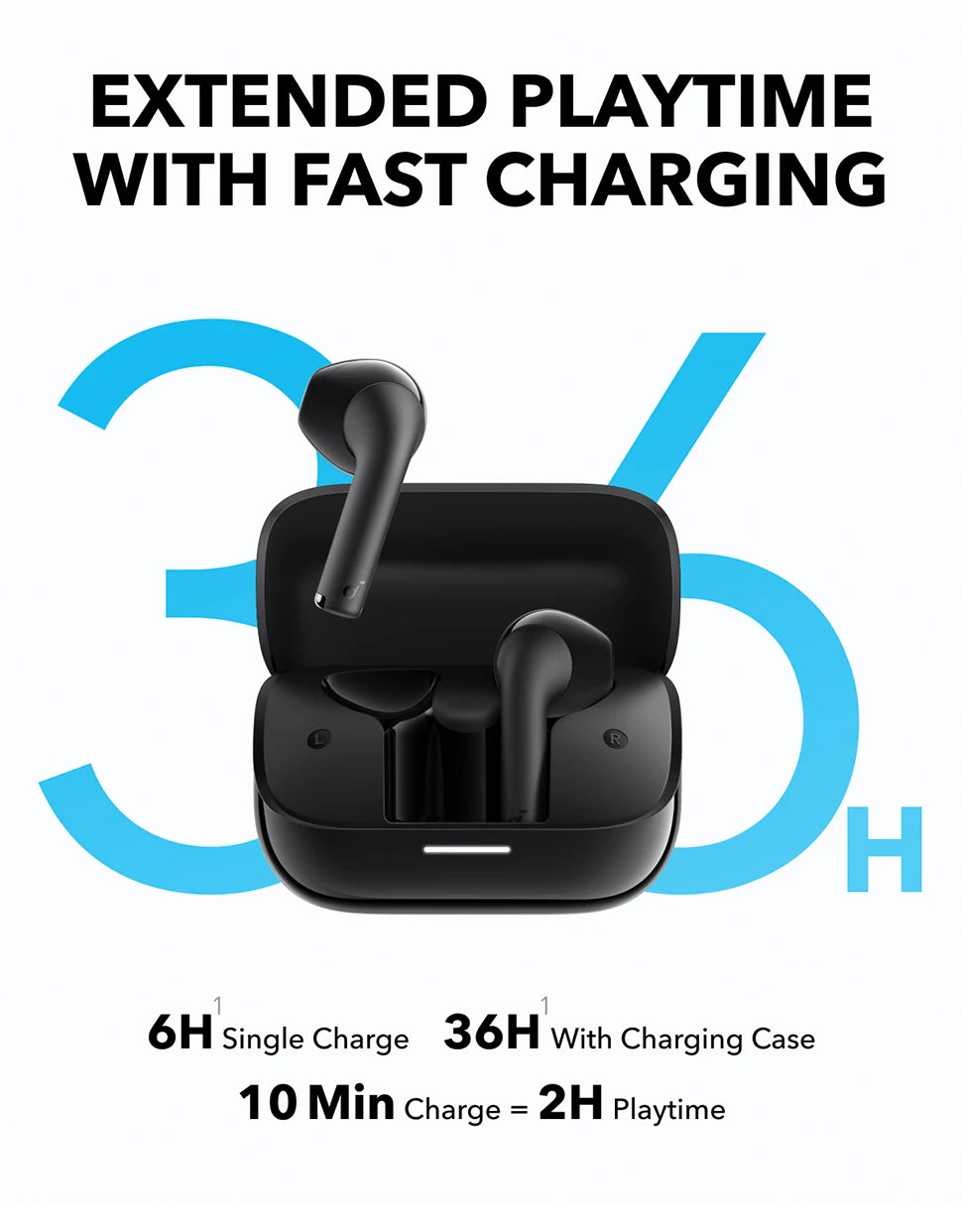 Soundcore K20i by Anker Semi-in-Ear Earbuds Earphone Bluetooth 36H Wireless Bluetooth Headphones Wireless Bluetooth Earphones