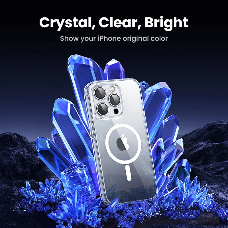 UGREEN for iPhone 14 13 12 Pro Max Magnetic Case Shockproof Cover for iPhone 15 Pro Max 15 Plus 15pro Magnet TPU PC Case
