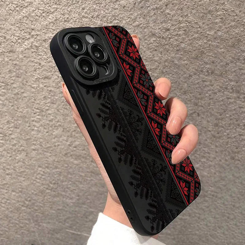 Vintage Totem Painting Shockproof Phone Case For iPhone 16 15 14 13 12 11 Pro Max XS X XR 7 8 Plus SE 2022 13 12 Mini Soft Cover