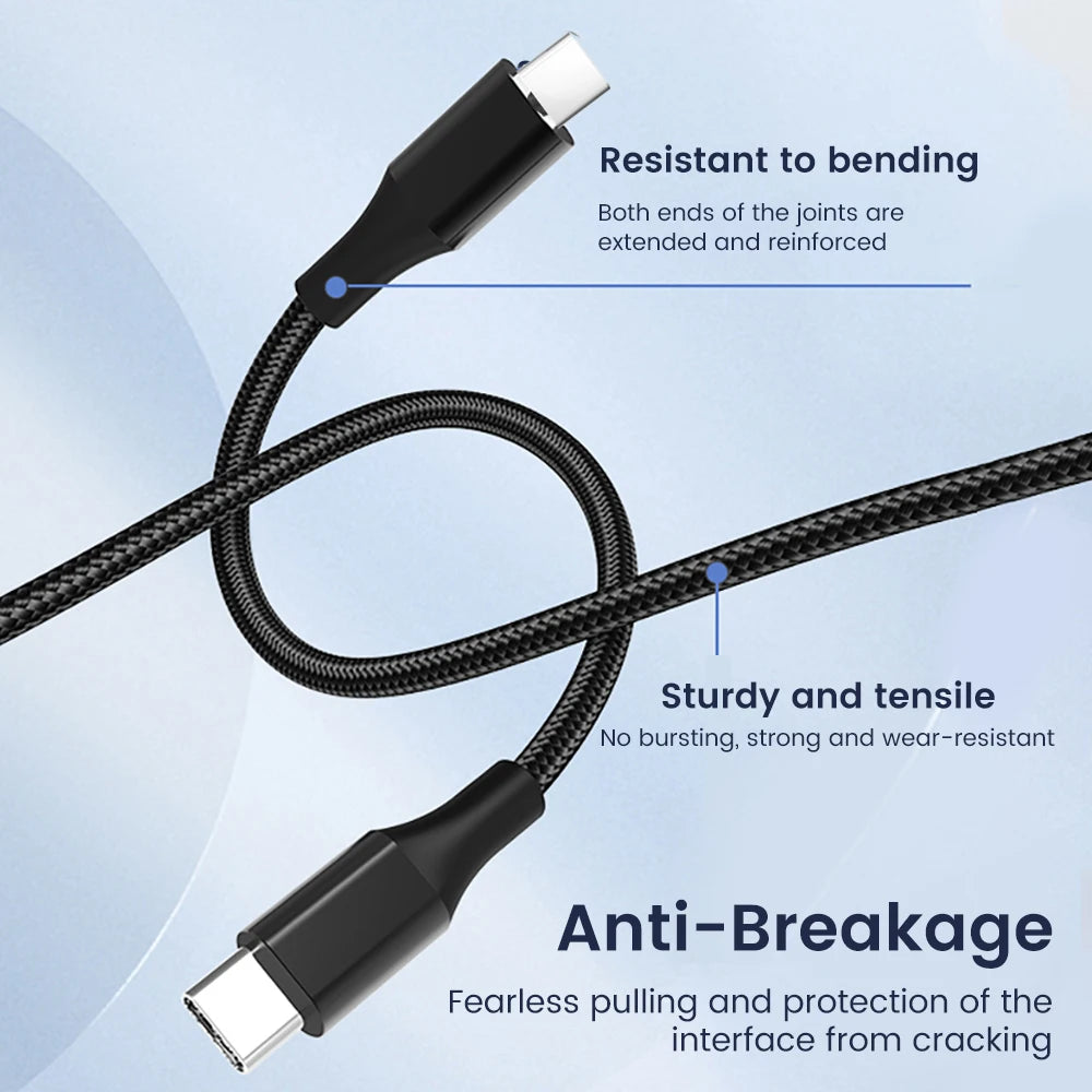 Short 30cm Type C to USB C Cable Fast Charging For Iphone15 Xiaomi Samsung Huawei Power BanK 25cm USB To Type C/USB C Data Cable