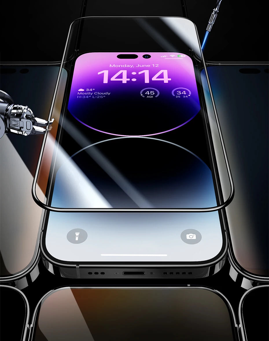 UGREEN for iPhone 15 14 13 Pro Max Glass Screen Protector for iPhone 12 11 XR iPhone 15 Pro Tempered Glass 9D Film