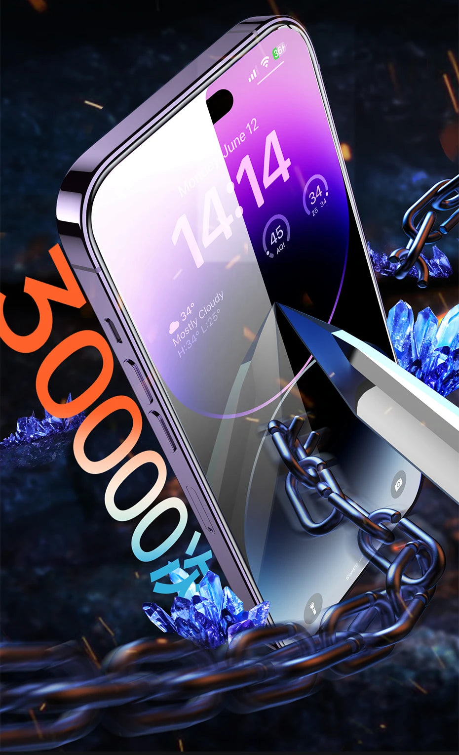 UGREEN for iPhone 15 14 13 Pro Max Glass Screen Protector for iPhone 12 11 XR iPhone 15 Pro Tempered Glass 9D Film