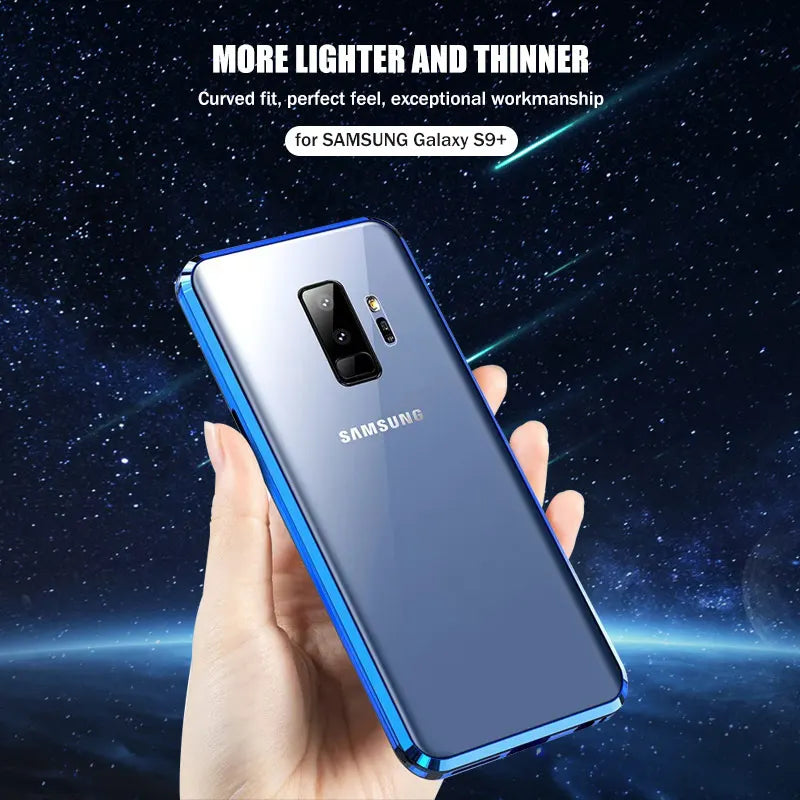 Anti-spy Double Side Glass Magnetic Case For Samsung Galaxy S22 S21 Ultra S20 FE S10 S9 S8 Plus Note 20 10 9 Plus Privacy Cover