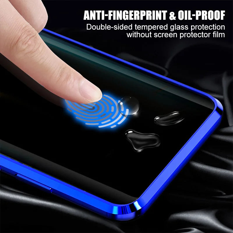 Anti-spy Double Side Glass Magnetic Case For Samsung Galaxy S22 S21 Ultra S20 FE S10 S9 S8 Plus Note 20 10 9 Plus Privacy Cover