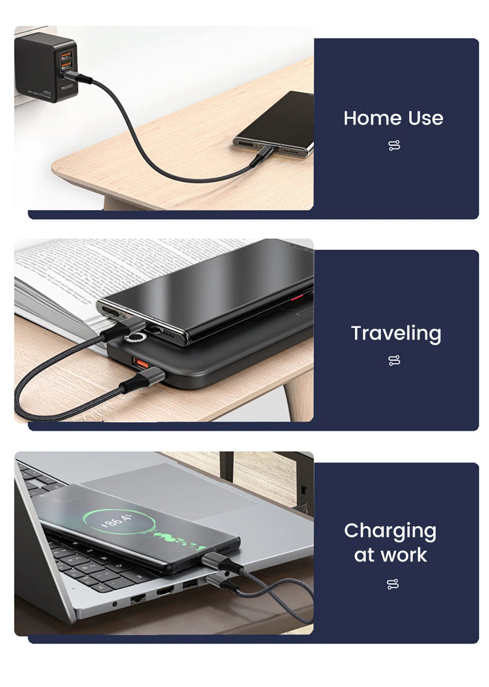 Short 30cm Type C to USB C Cable Fast Charging For Iphone15 Xiaomi Samsung Huawei Power BanK 25cm USB To Type C/USB C Data Cable