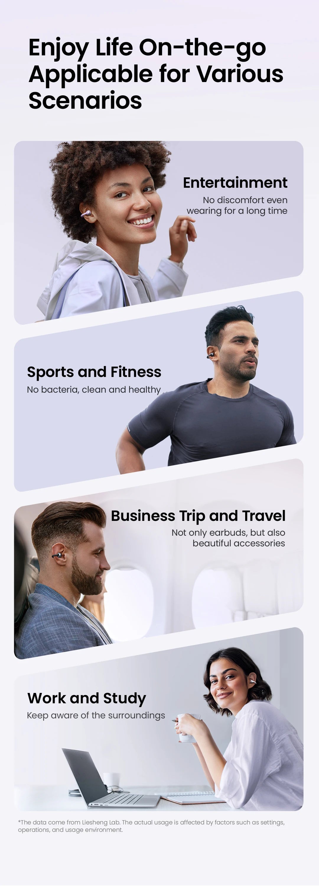 HAYLOU AirFree Ear Clip Earphones Bluetooth 5.4 Wireless Earbuds Dual-mic AI Noise Reduction Sports Headphones Smart LED Display