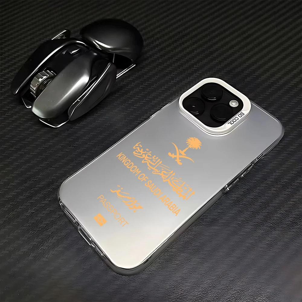 Saudi Arabia Passport Phone Case For iPhone 16 15 14 13 12 11 Pro Max X XR XSMAX 8 7 Plus Candy Matte Shockproof Back Cover