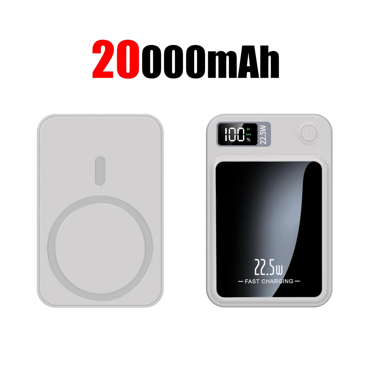 New 100000mah Capacity Power Bank Magnetic Wireless 22.5w Ultra Super Fast Charging Powerbank For Iphone Samsung Huawei Xiaomi