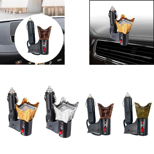 Car Electric Incense Burner Gift Cigarette Lighter Decorative Bakhoor Burner
