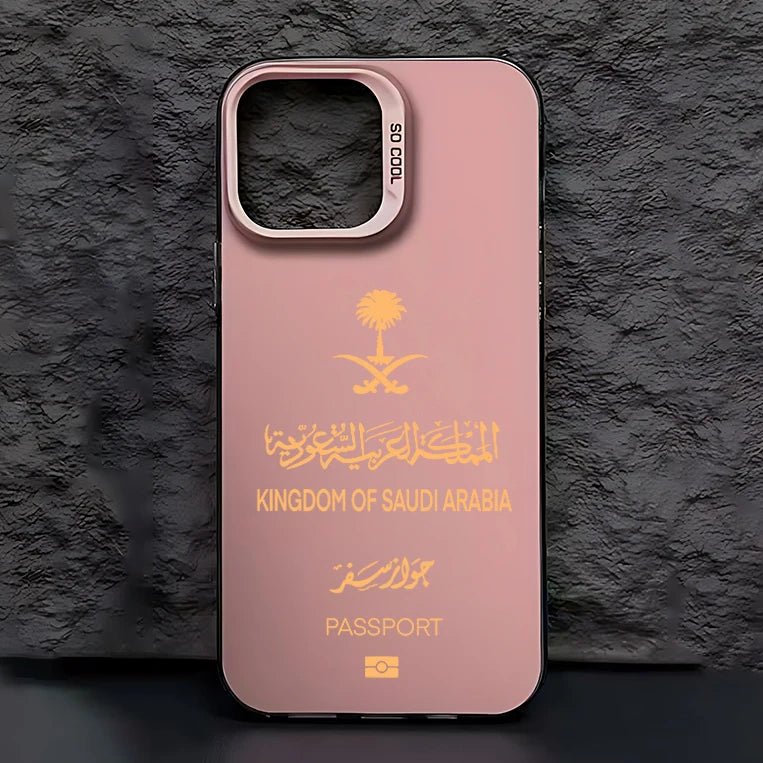 Saudi Arabia Passport Phone Case For iPhone 16 15 14 13 12 11 Pro Max X XR XSMAX 8 7 Plus Candy Matte Shockproof Back Cover