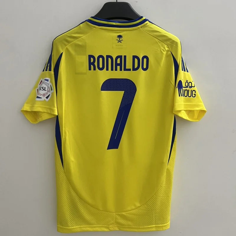 2425 Al Nassr Home Fan Edition football jersey 3D printed breathable and comfortable short-sleeved shirt